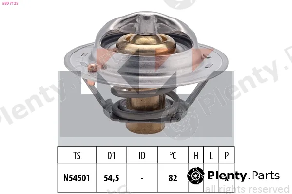KW 580712S — Thermostat, coolant Made in Italy - OE Equivalent