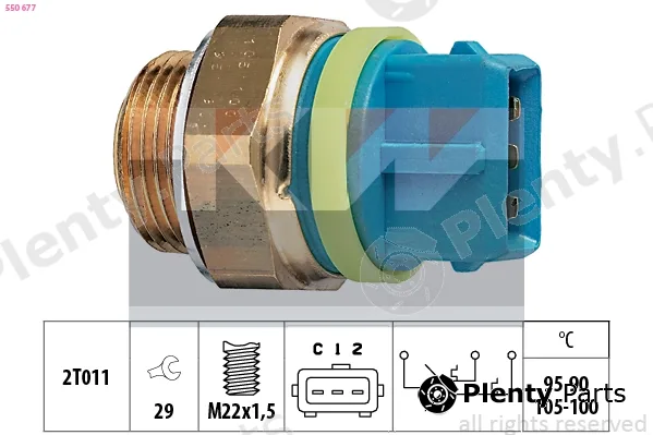 KW 550677 — Temperature Switch, radiator fan Made in Italy - OE Equivalent