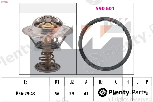 KW 580553 — Thermostat, coolant Made in Italy - OE Equivalent