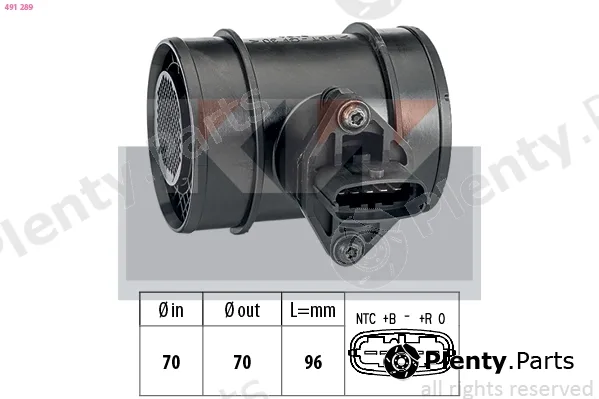 KW 491289 — Mass Air Flow Sensor Made in Italy - OE Equivalent