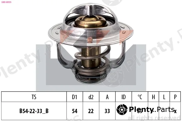 KW 580693S — Thermostat, coolant Made in Italy - OE Equivalent