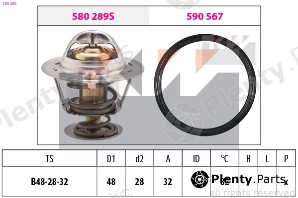 KW 580289 — Thermostat, coolant Made in Italy - OE Equivalent