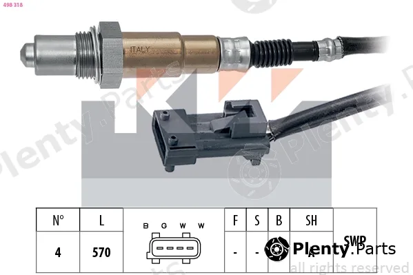 KW 498318 — Lambda Sensor Made in Italy - OE Equivalent