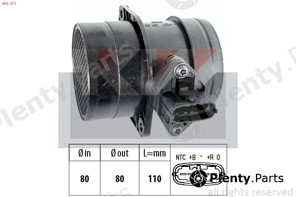 KW 491311 — Mass Air Flow Sensor Made in Italy - OE Equivalent