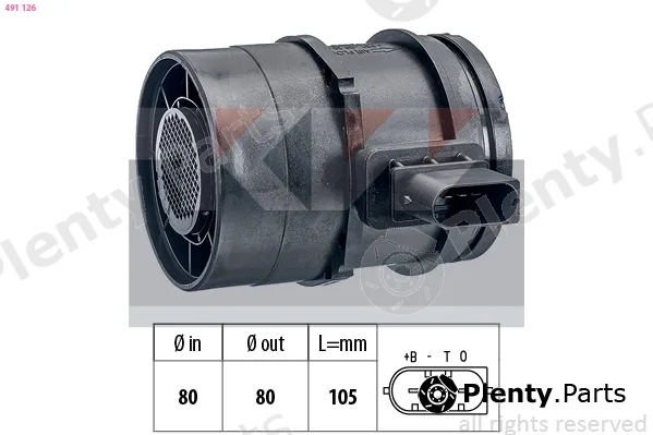 KW 491126 — Mass Air Flow Sensor Made in Italy - OE Equivalent