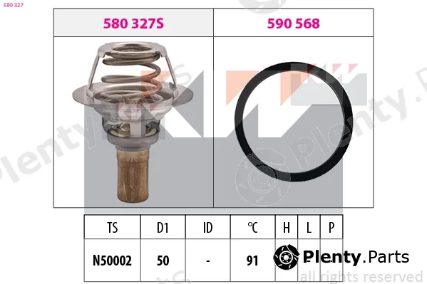 KW 580327 — Thermostat, coolant Made in Italy - OE Equivalent