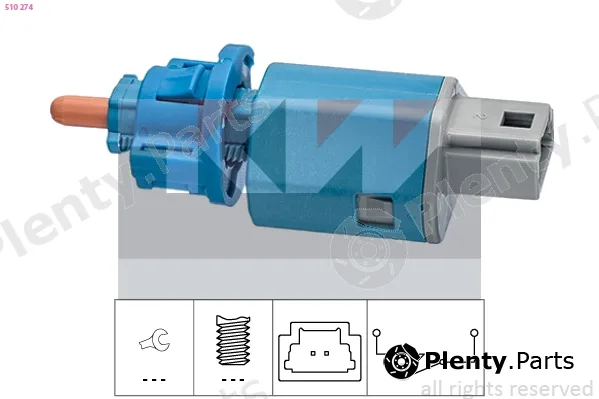 KW 510274 — Switch, clutch control (cruise control) Made in Italy - OE Equivalent