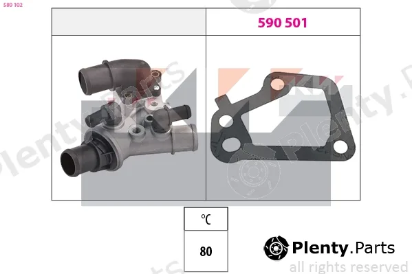 KW 580102 — Thermostat, coolant Made in Italy - OE Equivalent