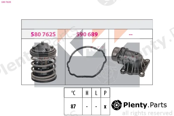 KW 580763K — Thermostat, coolant Made in Italy - OE Equivalent