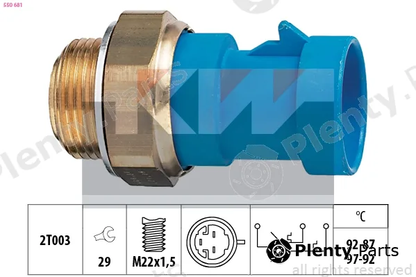 KW 550681 — Temperature Switch, radiator fan Made in Italy - OE Equivalent