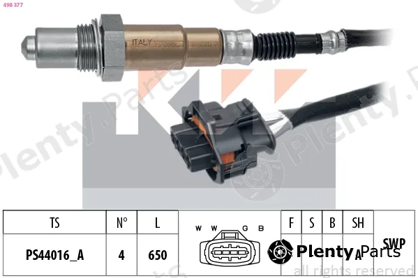 KW 498377 — Lambda Sensor Made in Italy - OE Equivalent