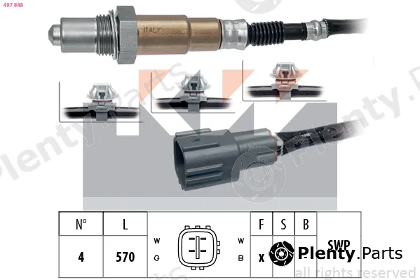 KW 497848 — Lambda Sensor Made in Italy - OE Equivalent