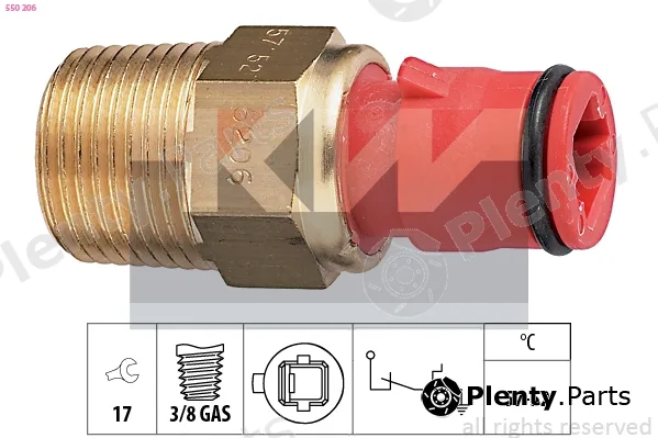 KW 550206 — Temperature Switch, radiator fan Made in Italy - OE Equivalent