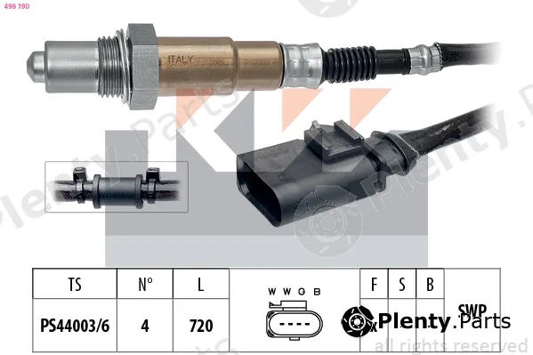 KW 498190 — Lambda Sensor Made in Italy - OE Equivalent