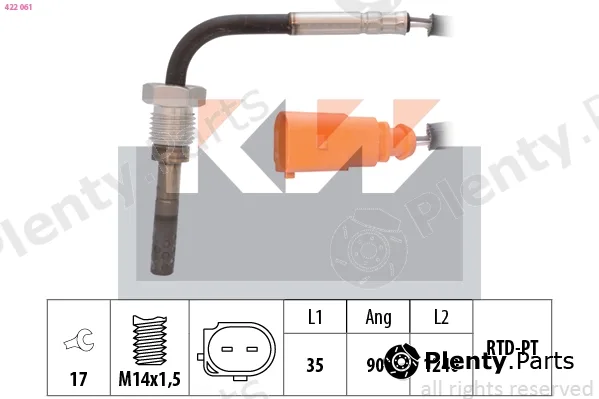 KW 422061 — Sensor, exhaust gas temperature Made in Italy - OE Equivalent