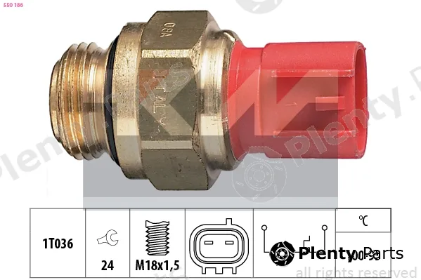KW 550186 — Temperature Switch, radiator fan Made in Italy - OE Equivalent