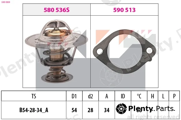 KW 580869 — Thermostat, coolant Made in Italy - OE Equivalent