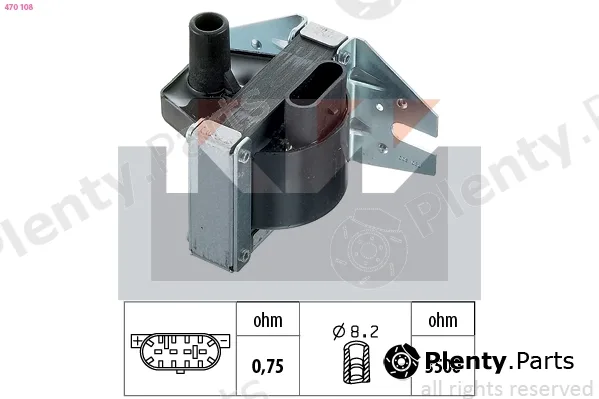 KW 470108 — Ignition Coil Made in Italy - OE Equivalent