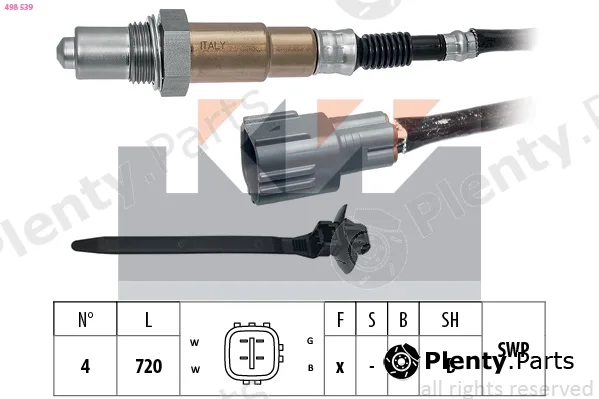 KW 498539 — Lambda Sensor Made in Italy - OE Equivalent