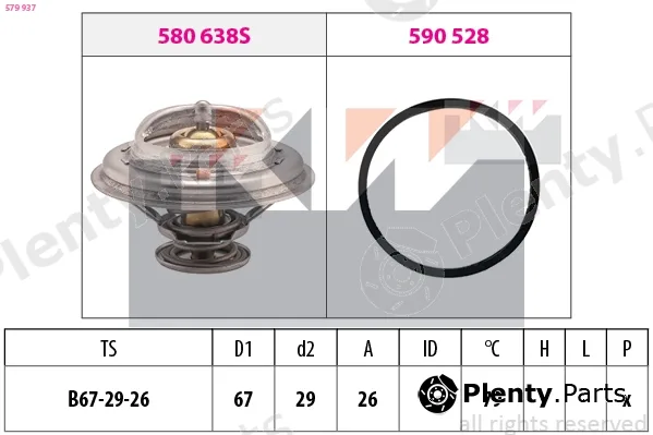 KW 579937 — Thermostat, coolant Made in Italy - OE Equivalent