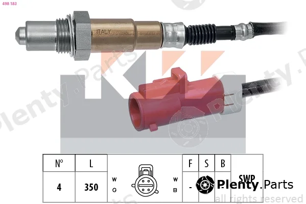 KW 498183 — Lambda Sensor Made in Italy - OE Equivalent