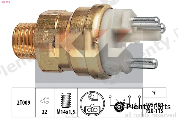 KW 550659 — Temperature Switch, radiator fan Made in Italy - OE Equivalent