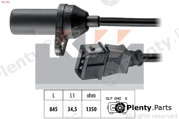 KW 453381 — Sensor, crankshaft pulse Made in Italy - OE Equivalent