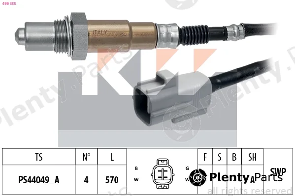 KW 498355 — Lambda Sensor Made in Italy - OE Equivalent