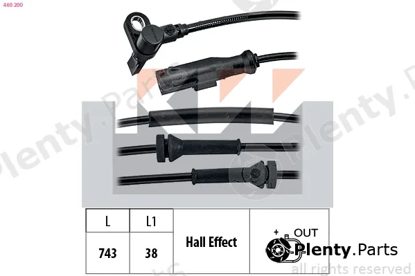 KW 460200 — Sensor, wheel speed Made in Italy - OE Equivalent