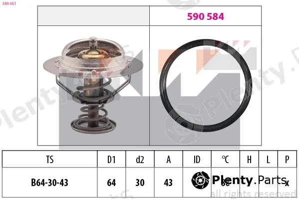KW 580651 — Thermostat, coolant Made in Italy - OE Equivalent