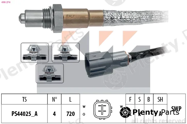 KW 498274 — Lambda Sensor Made in Italy - OE Equivalent