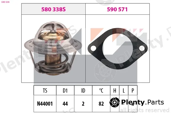 KW 580338 — Thermostat, coolant Made in Italy - OE Equivalent