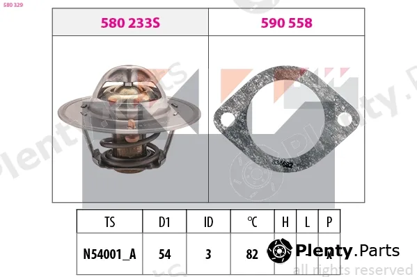KW 580329 — Thermostat, coolant Made in Italy - OE Equivalent