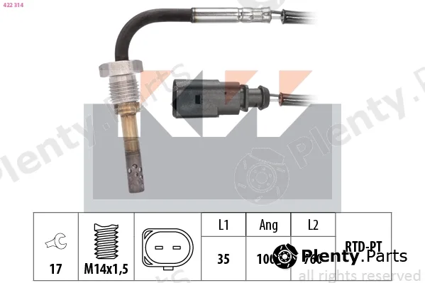 KW 422314 — Sensor, exhaust gas temperature Made in Italy - OE Equivalent