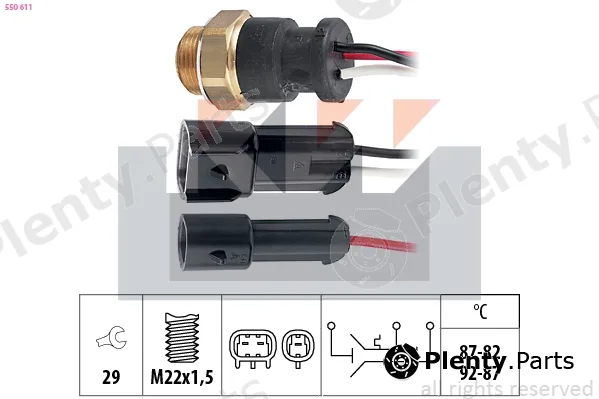 KW 550611 — Temperature Switch, radiator fan Made in Italy - OE Equivalent