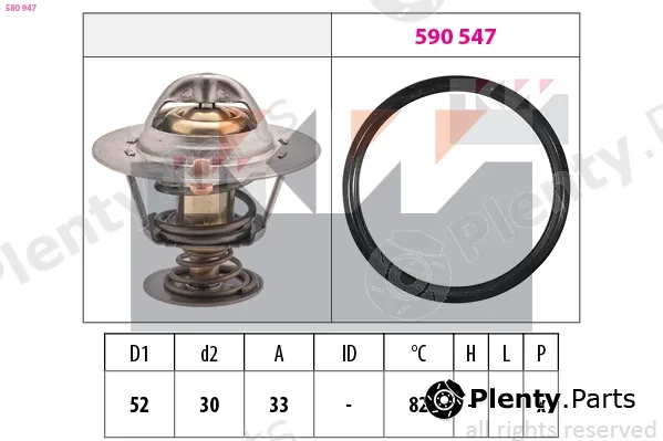 KW 580947 — Thermostat, coolant Made in Italy - OE Equivalent