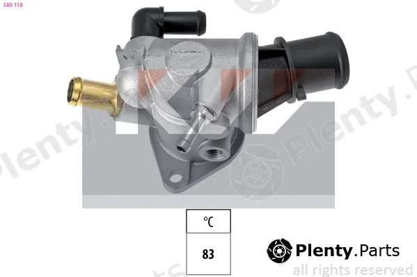 KW 580118 — Thermostat, coolant Made in Italy - OE Equivalent