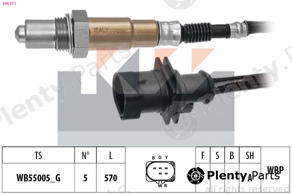 KW 498573 — Lambda Sensor Made in Italy - OE Equivalent