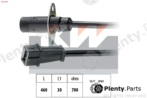 KW 453001 — Sensor, crankshaft pulse Made in Italy - OE Equivalent
