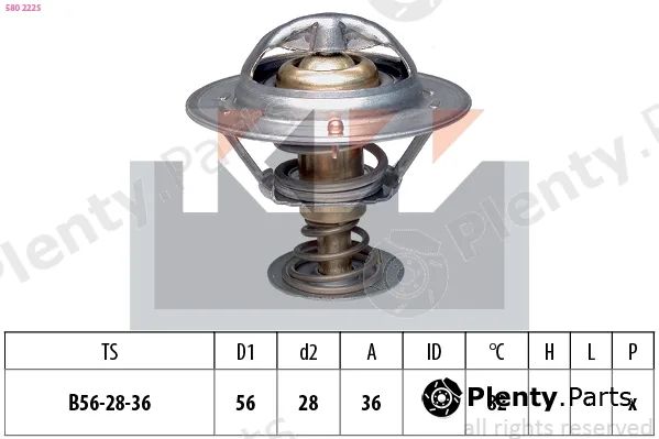KW 580222S — Thermostat, coolant Made in Italy - OE Equivalent