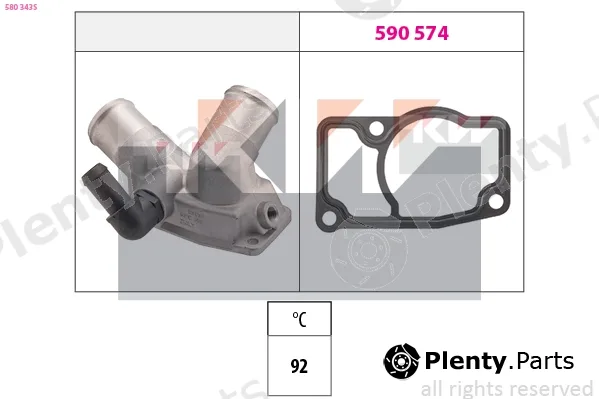 KW 580343S — Thermostat, coolant Made in Italy - OE Equivalent