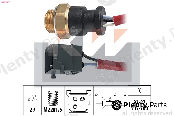 KW 550627 — Temperature Switch, radiator fan Made in Italy - OE Equivalent