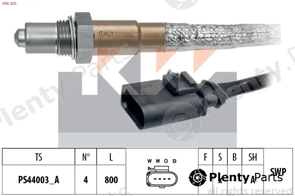 KW 498250 — Lambda Sensor Made in Italy - OE Equivalent
