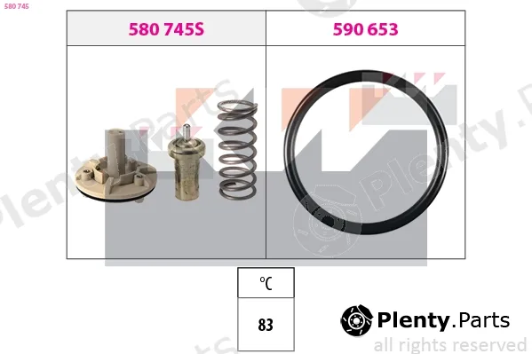 KW 580745 — Thermostat, coolant Made in Italy - OE Equivalent