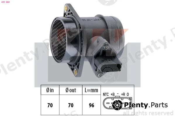 KW 491380 — Mass Air Flow Sensor Made in Italy - OE Equivalent