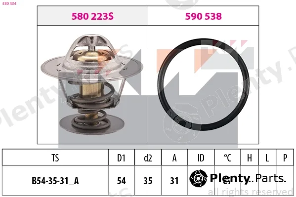 KW 580434 — Thermostat, coolant Made in Italy - OE Equivalent