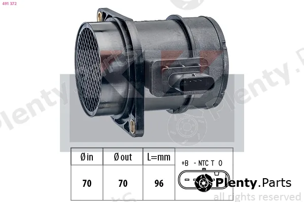 KW 491372 — Mass Air Flow Sensor Made in Italy - OE Equivalent
