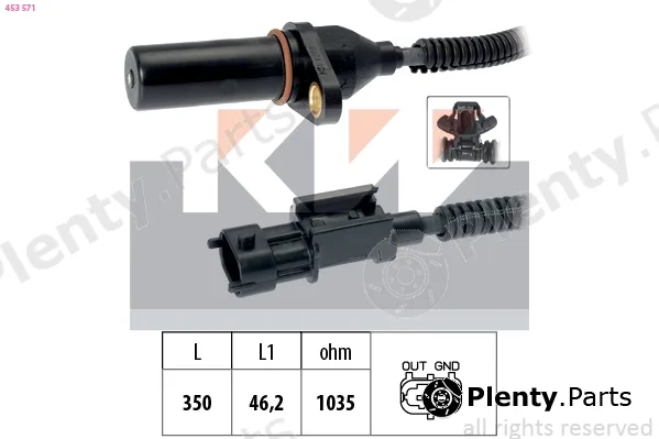 KW 453571 — Sensor, crankshaft pulse Made in Italy - OE Equivalent