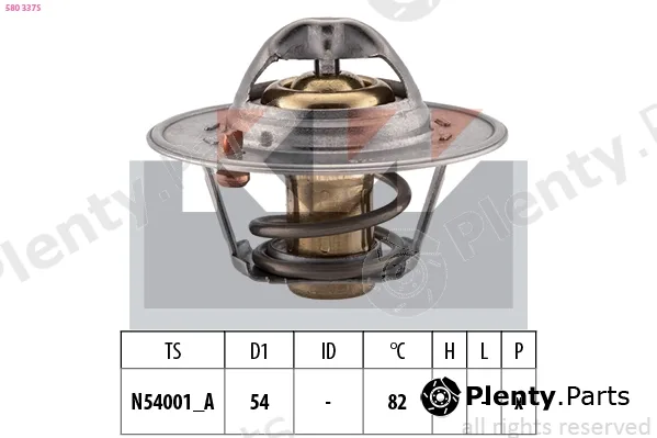 KW 580337S — Thermostat, coolant Made in Italy - OE Equivalent