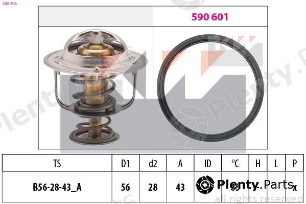 KW 580398 — Thermostat, coolant Made in Italy - OE Equivalent